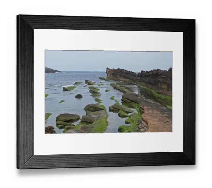 Framed Print : Wave-cut platform at base sea cliff, Yehliu Geopark, Yehliu Promontory, Taiwan, April Framed Print : Wave-cut platform at base sea cliff, Yehliu Geopark, Yehliu Promontory, Taiwan, April