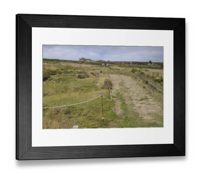 Framed Print : Eroded footpath on quartzite ridge and hill, fenced off for recovery, Stiperstones, Shropshire, England, August Framed Print : Eroded footpath on quartzite ridge and hill, fenced off for recovery, Stiperstones, Shropshire, England, August