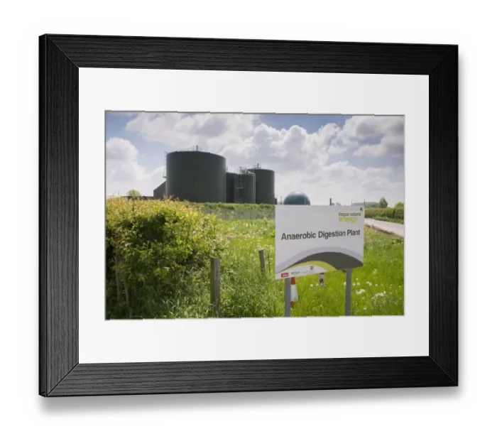 Framed Print : Anaerobic digestion plant, Harper Adams, Newport, Shropshire, England, May Framed Print : Anaerobic digestion plant, Harper Adams, Newport, Shropshire, England, May