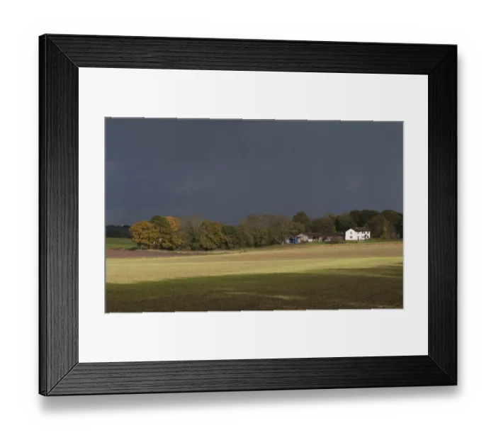 Framed Print : Stormclouds over arable farmland and farmhouse, Marsham, Norfolk, England, November Framed Print : Stormclouds over arable farmland and farmhouse, Marsham, Norfolk, England, November