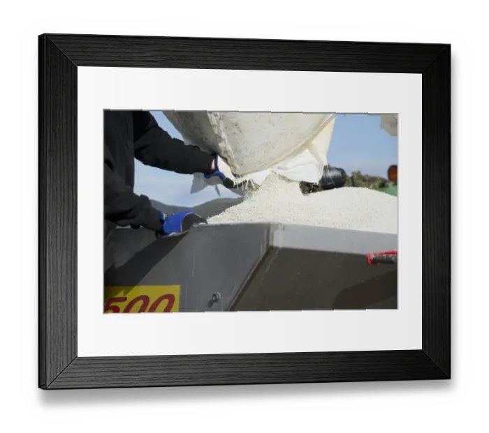 Framed Print : Filling Bredal TX3500 spreader with granular fertilizer, Tierp, Uppsala County, Uppland, Sweden, april Framed Print : Filling Bredal TX3500 spreader with granular fertilizer, Tierp, Uppsala County, Uppland, Sweden, april