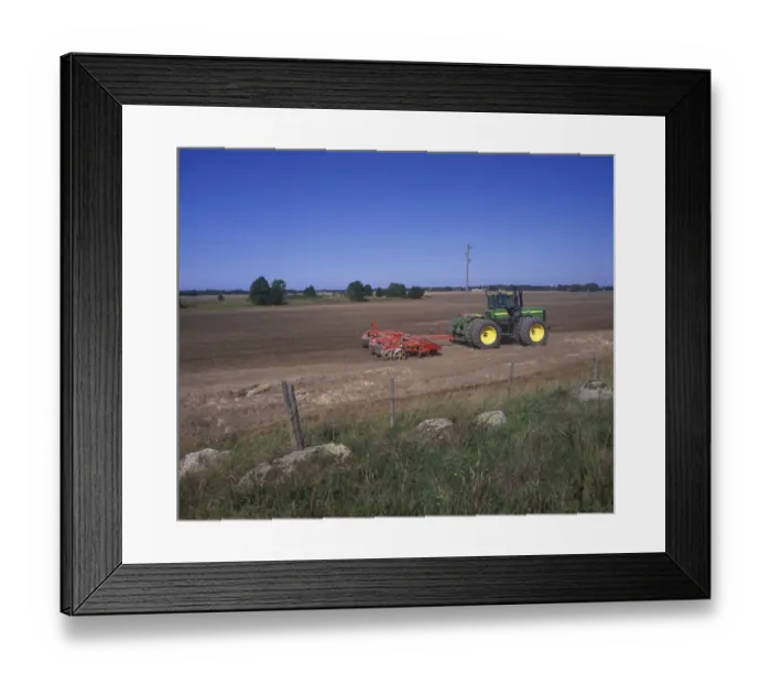 Framed Print : Big Tractor with roll, Sweden Framed Print : Big Tractor with roll, Sweden