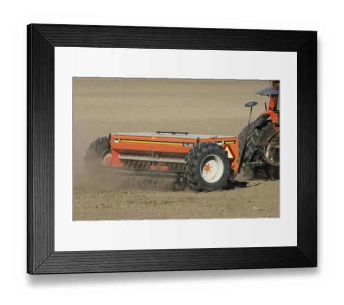 Framed Print : Close-up of Tume HKL-4000 seed drill, drilling field, Sweden, spring Framed Print : Close-up of Tume HKL-4000 seed drill, drilling field, Sweden, spring
