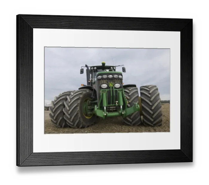 Framed Print : John Deere 8530 tractor, with dual wheels and tyres, Sweden Framed Print : John Deere 8530 tractor, with dual wheels and tyres, Sweden