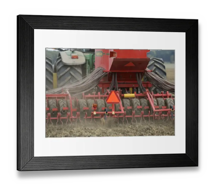Framed Print : Vaderstad seed drill, drilling wheat crop, Sweden, autumn Framed Print : Vaderstad seed drill, drilling wheat crop, Sweden, autumn