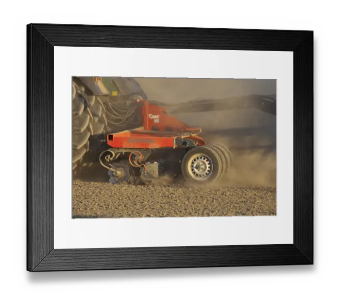 Framed Print : Tractor with Tume Cultipack disk harrows, field seedbed preparation, Sweden, may