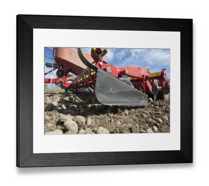 Framed Print : Close-up of Vaderstad Spirit 800S cultivator drill, in arable field with stony soil, Sweden, may Framed Print : Close-up of Vaderstad Spirit 800S cultivator drill, in arable field with stony soil, Sweden, may