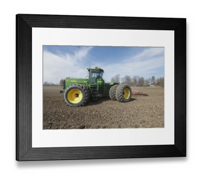 Framed Print : John Deere 9400 tractor with harrows, harrowing arable field, Tierp, Uppsala, Sweden, may Framed Print : John Deere 9400 tractor with harrows, harrowing arable field, Tierp, Uppsala, Sweden, may