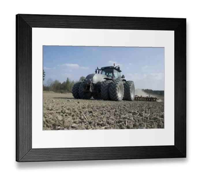 Framed Print : Valtra tractor with Vaderstad NZA-800 and Vaderstad RS-820 harrows and rollers, cultivating arable field, Sweden, april Framed Print : Valtra tractor with Vaderstad NZA-800 and Vaderstad RS-820 harrows and rollers, cultivating arable field, Sweden, april