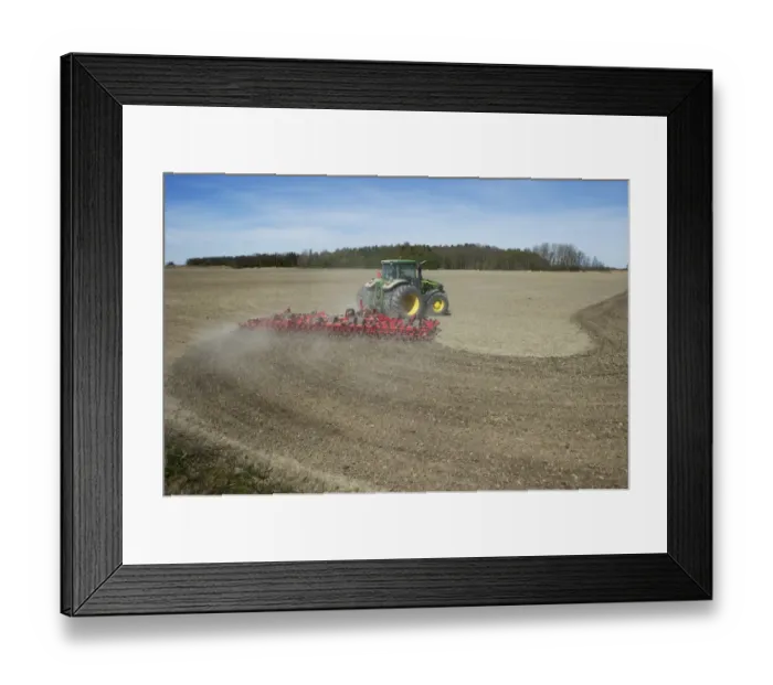 Framed Print : John Deere 7720 tractor with Vaderstad NZ-Aggressive-800 harrows, harrowing arable field, Sweden, may Framed Print : John Deere 7720 tractor with Vaderstad NZ-Aggressive-800 harrows, harrowing arable field, Sweden, may