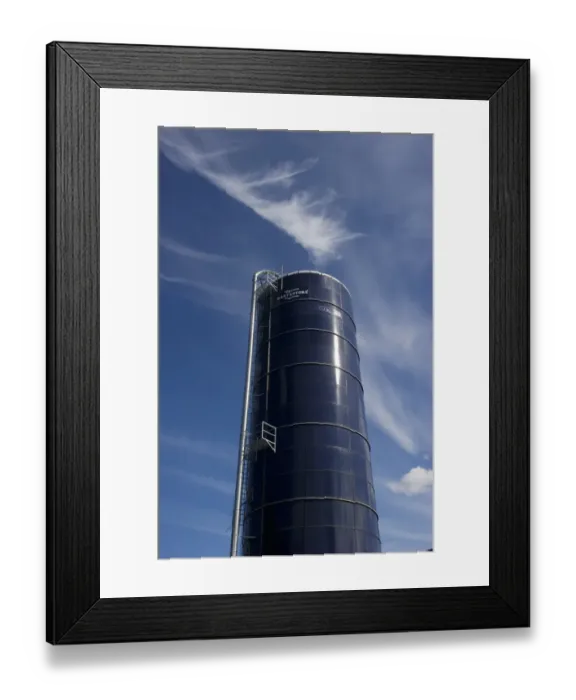 Framed Print : Harvestore System tower for silage storage, Alunda, Uppsala, Sweden, june