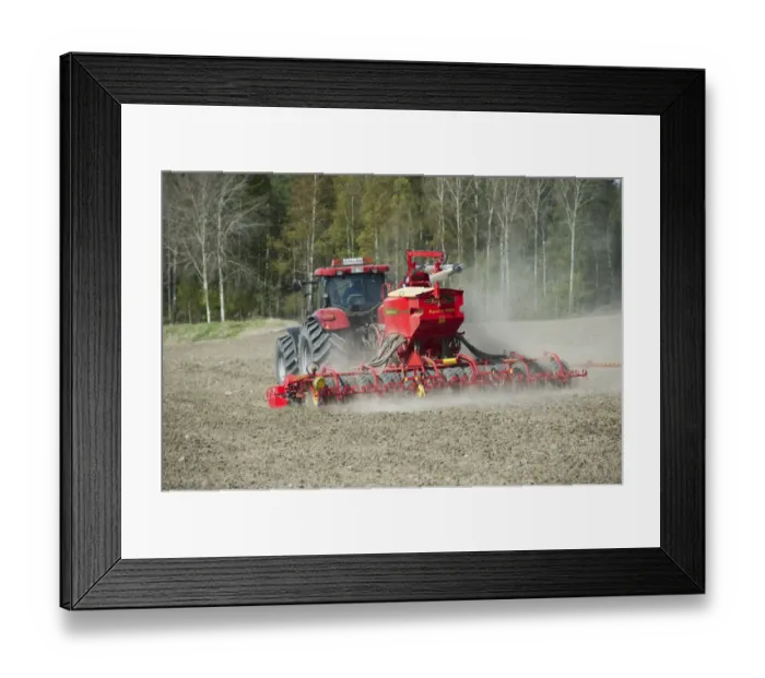 Framed Print : Case 225 CVX tractor with Vaderstad Rapid A 600S seed drill, drilling arable field, Upplands Vasby, Sweden, may Framed Print : Case 225 CVX tractor with Vaderstad Rapid A 600S seed drill, drilling arable field, Upplands Vasby, Sweden, may