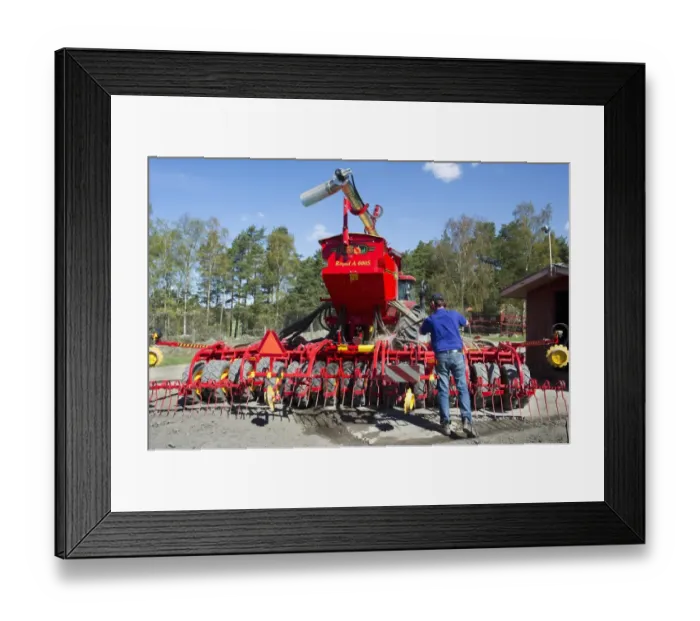 Framed Print : Farmer washing Vaderstad Rapid A 600S seed drill with pressure washer, Upplands Vasby, Sweden, may Framed Print : Farmer washing Vaderstad Rapid A 600S seed drill with pressure washer, Upplands Vasby, Sweden, may