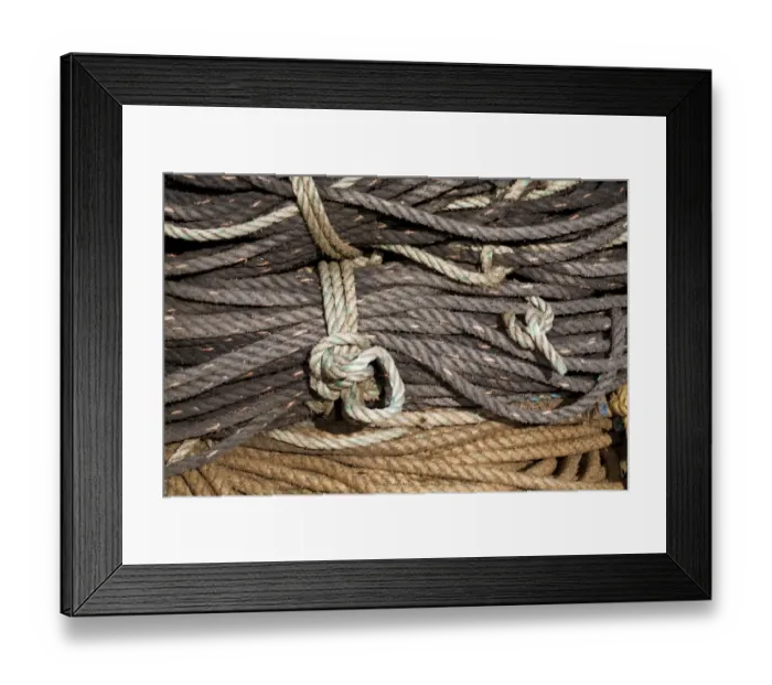 Framed Print : Coils of rope for lobster pots on quayside, Aberystwyth, Ceredigion, Wales, January Framed Print : Coils of rope for lobster pots on quayside, Aberystwyth, Ceredigion, Wales, January