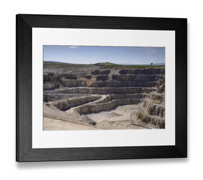 Framed Print : Working limestone quarry, Coldstones Quarry, Greenhow Hill, Nidderdale, Yorkshire Dales, North Yorkshire, England, May Framed Print : Working limestone quarry, Coldstones Quarry, Greenhow Hill, Nidderdale, Yorkshire Dales, North Yorkshire, England, May