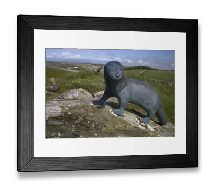 Framed Print : Bronze otter memorial, erected in memory of Gavin Maxwell (author and naturalist), near Monreith, Machars Framed Print : Bronze otter memorial, erected in memory of Gavin Maxwell (author and naturalist), near Monreith, Machars
