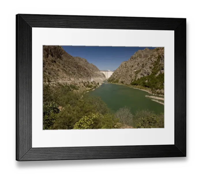 Framed Print : River valley and dam in area currently being heavily dammed, Coruh River Valley (Coruh Nehri), Anatolia, Turkey, July Framed Print : River valley and dam in area currently being heavily dammed, Coruh River Valley (Coruh Nehri), Anatolia, Turkey, July