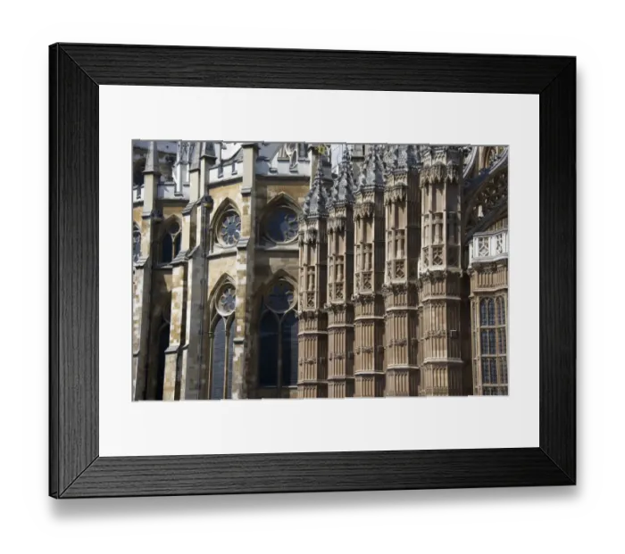 Framed Print : Detail of gothic church architecture, Westminster Abbey, City of Westminster, London, England, april Framed Print : Detail of gothic church architecture, Westminster Abbey, City of Westminster, London, England, april