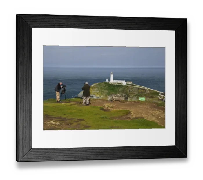 Framed Print : Birdwatchers using spotting scopes to view nesting seabirds on cliffs, beside Dangerous Cliffs Framed Print : Birdwatchers using spotting scopes to view nesting seabirds on cliffs, beside Dangerous Cliffs
