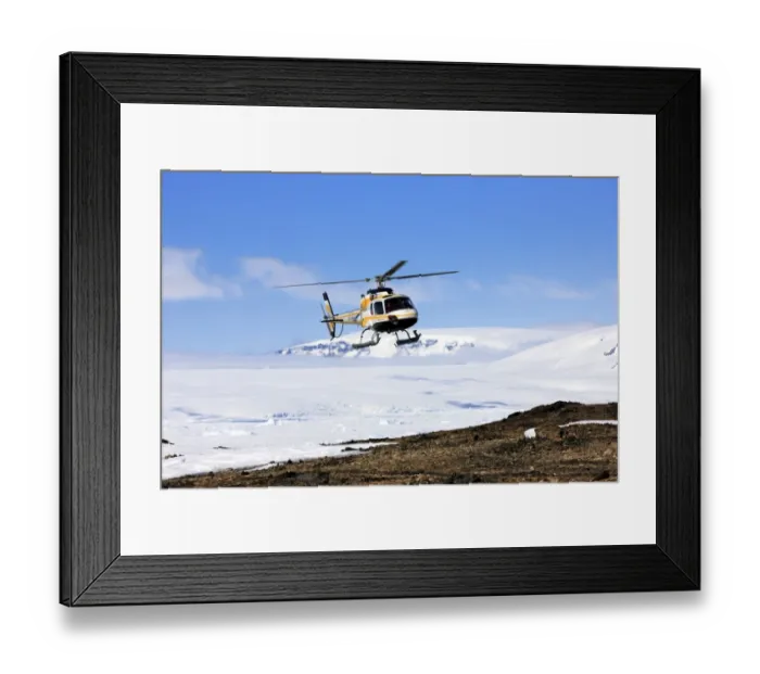Framed Print : Tourists in helicopter, Devil Island, Weddell Sea, Antarctica, December