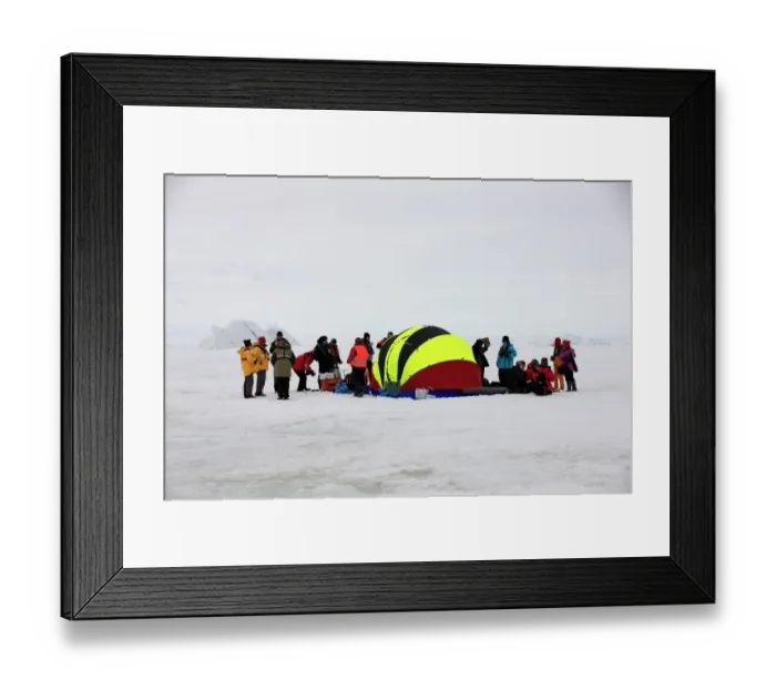 Framed Print : Tourists waiting for helicopter at emergency tent, Devil Island, Weddell Sea, Antarctica, December Framed Print : Tourists waiting for helicopter at emergency tent, Devil Island, Weddell Sea, Antarctica, December