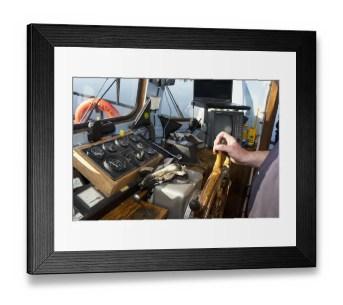 Framed Print : Wheel and controls in control cabin on boat, near Hargshamn, Baltic Sea, Uppsala County, Sweden, june Framed Print : Wheel and controls in control cabin on boat, near Hargshamn, Baltic Sea, Uppsala County, Sweden, june