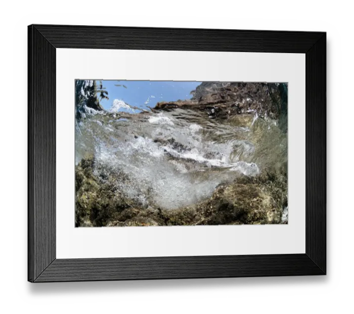 Framed Print : Wave breaking on rocky ledge underwater, Pondfield Cove, Isle of Purbeck, Dorset, England, July Framed Print : Wave breaking on rocky ledge underwater, Pondfield Cove, Isle of Purbeck, Dorset, England, July