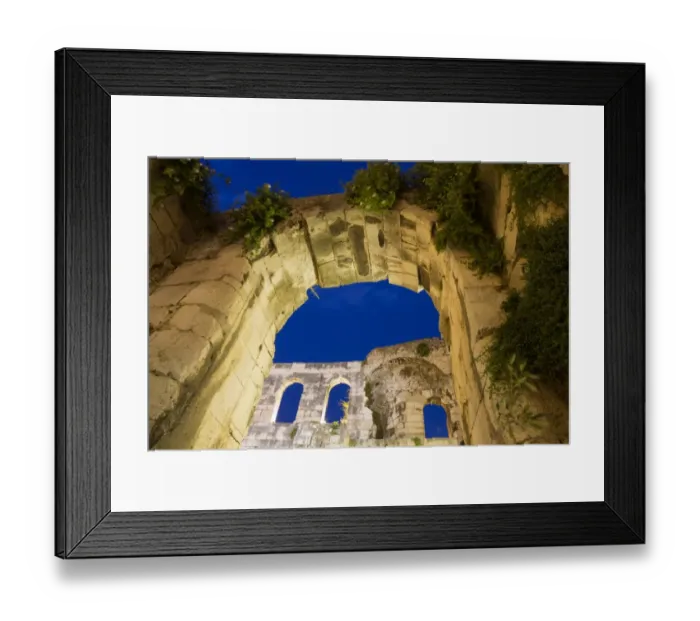 Framed Print : Roman archway at night, Silver Gate (Porta Argentea), Diocletians Palace, Split, Dalmatia, Croatia, July Framed Print : Roman archway at night, Silver Gate (Porta Argentea), Diocletians Palace, Split, Dalmatia, Croatia, July