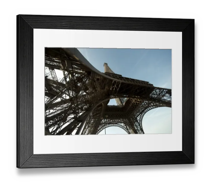 Framed Print : View of Eiffel Tower from below, Paris, France, November Framed Print : View of Eiffel Tower from below, Paris, France, November