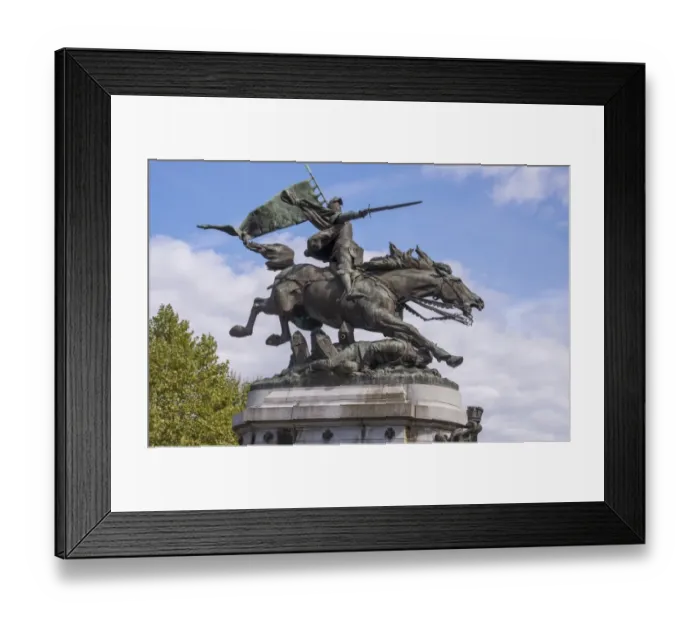 Framed Print : Statue of Joan of Arc riding horse, Chinon, Indre-et-Loire, Central France, September Framed Print : Statue of Joan of Arc riding horse, Chinon, Indre-et-Loire, Central France, September