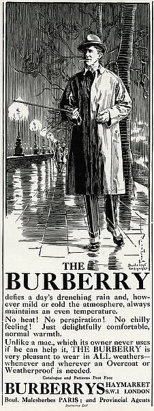 Advert for Burberry trench coat 1924