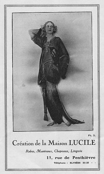 Advert for Lucile, 1920, Paris