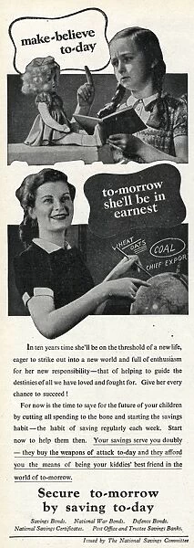 Advert from the National Saving Committee 1942