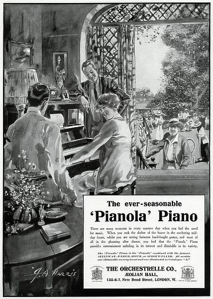 Advert for Pianola Piano 1914