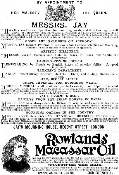 Advertisement for Rowlands Macassar Oil, 1892