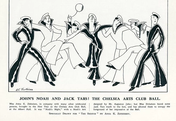 Anna Zinkiesen - Johns Noah and Jack Tars! The Chelsea Arts Club Ball