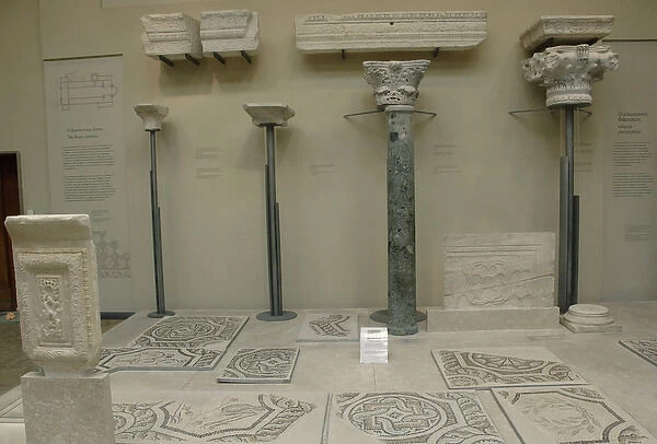 Byzantine Museum. Room. Architectural remains. Athens. Greec