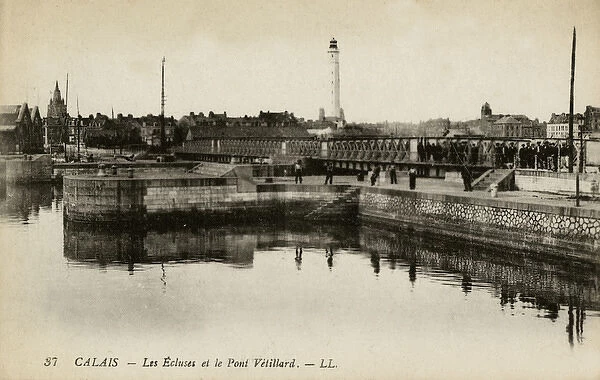 Calais, France - Vetillard bridge and lock