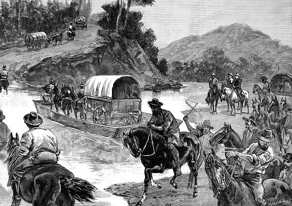 The capture of Jefferson Davis; American Civil War, 1865