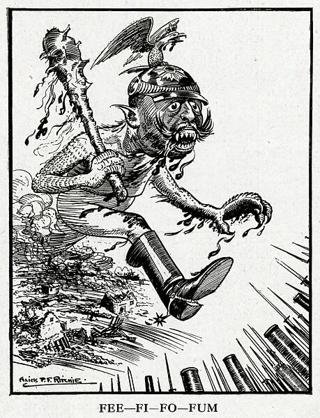 Cartoon, Fee-Fi-Fo-Fum, WW1