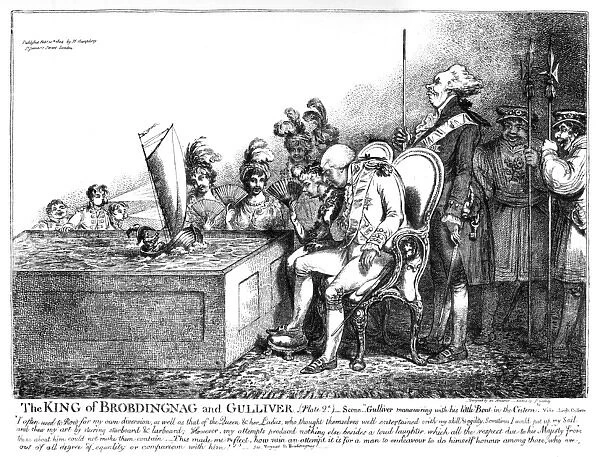 Cartoon, The King of Brobdingnag and Gulliver