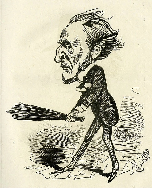 Cartoon, Lord Cairns annoyed by his sons debts