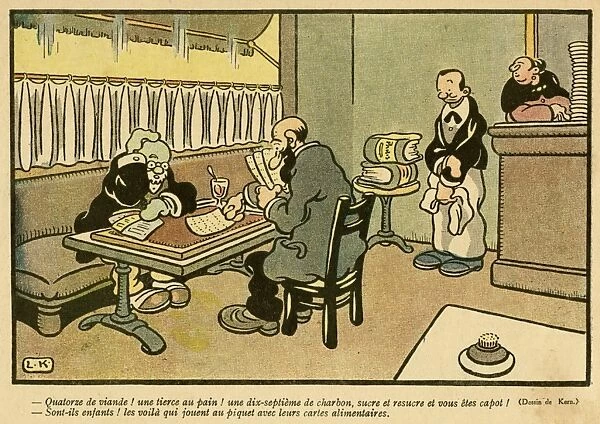 Cartoon, Playing cards, WW1