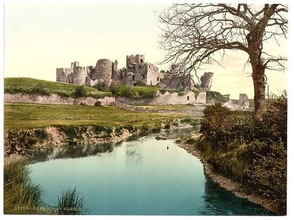 The castle, Caerphilly, Wales