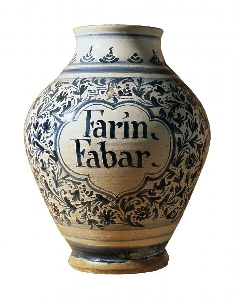 Catalan ceramic jar for putting wheat. Baroque