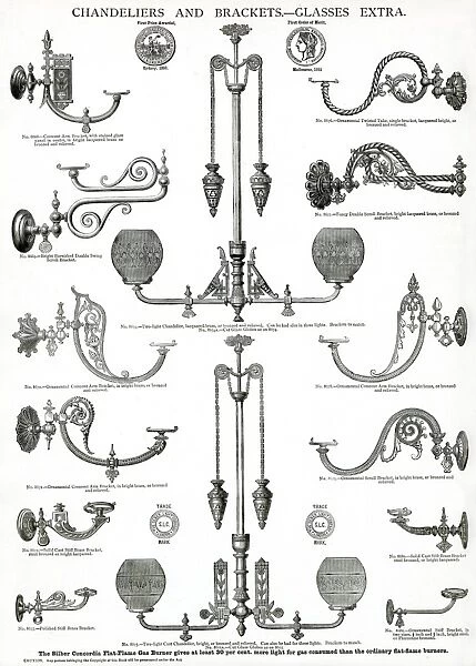Chandeliers and wall brackets 1881