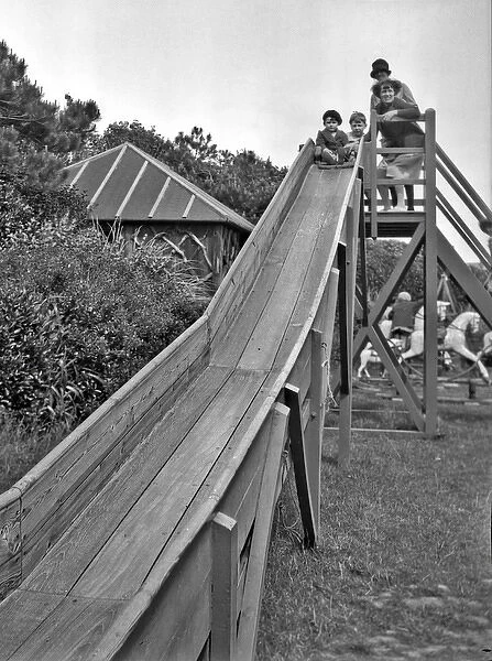 Children on a slide at Bexhill