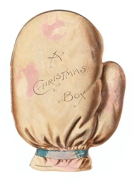 Christmas card in the shape of a boxing glove