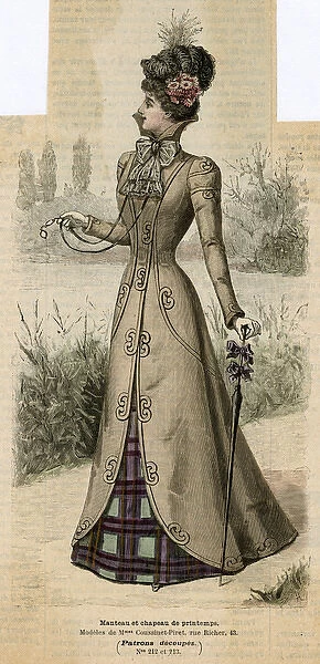 Coat & Tartan Dress 1899
