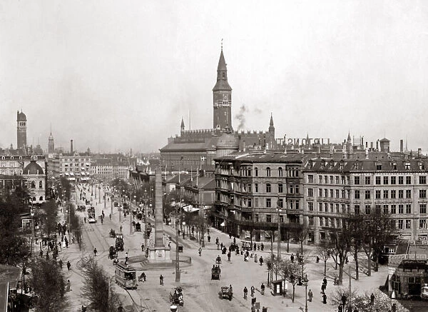 Copenhagen, Denmark, circa 1890. Date: circa 1890